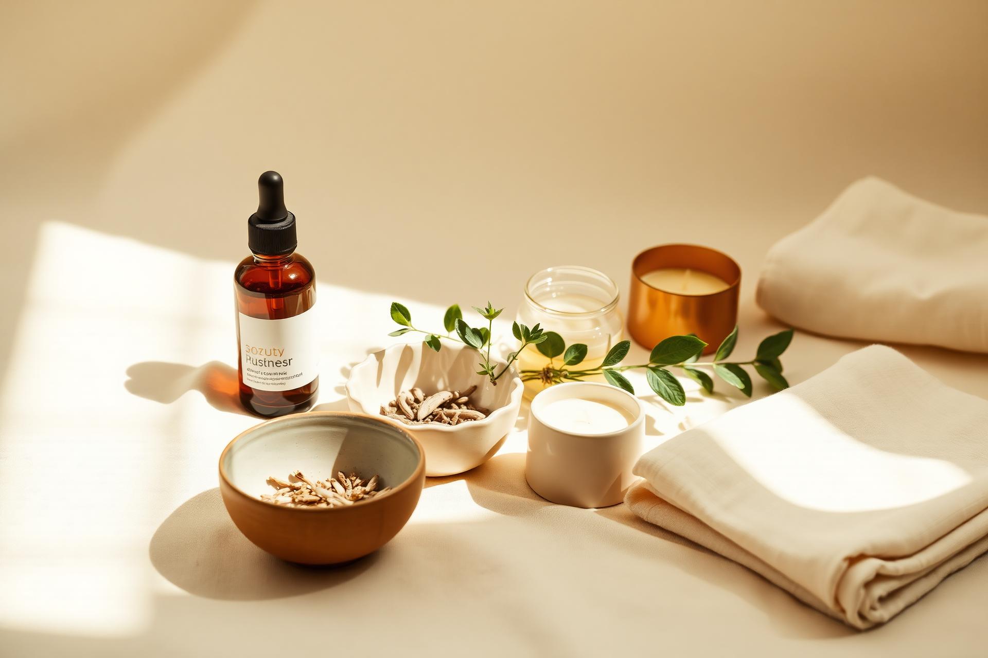 Wellness essentials in soft morning light